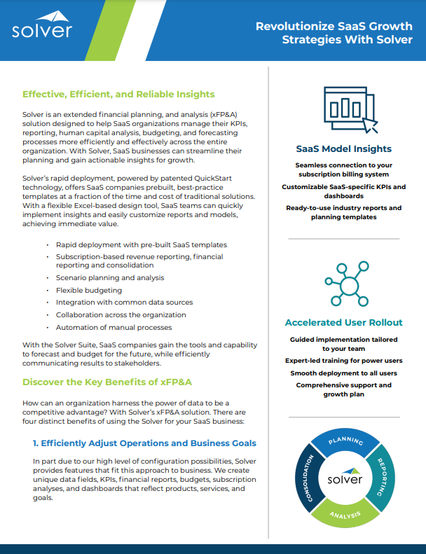 Solver for SaaS Industry Datasheet