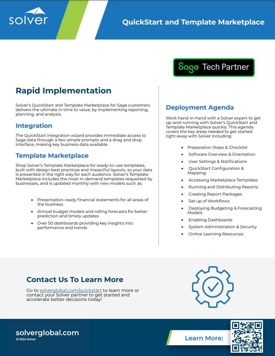 Quickstart Datasheet - Sage 